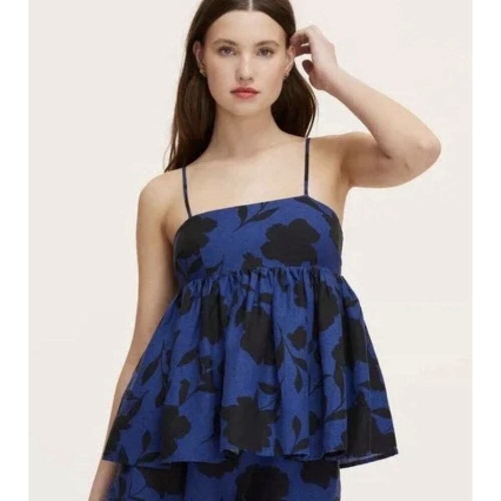 Kate Spade For Target Navy Printed Baby Doll Top Size L